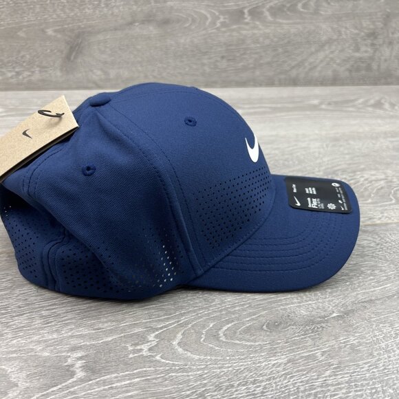 Nike Dri-FIT ADV Rise Structured Swoosh Blue Hat Cap Size L/XL NEW - Picture 6 of 13